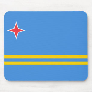 Flagge von Aruba Mousepad