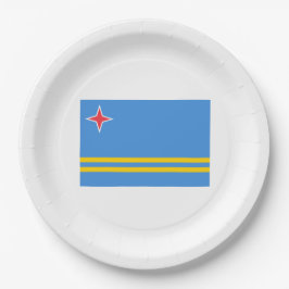 Flagge von Aruba Pappteller