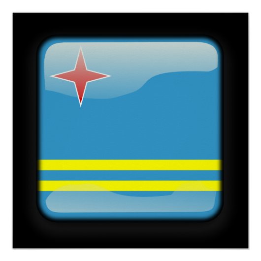 Flagge von Aruba Poster (Vorderseite)