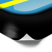 Flagge von Aruba Poster (Ecke)