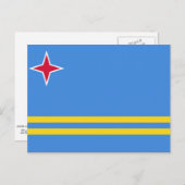 Flagge von Aruba Postkarte (Vorne/Hinten)