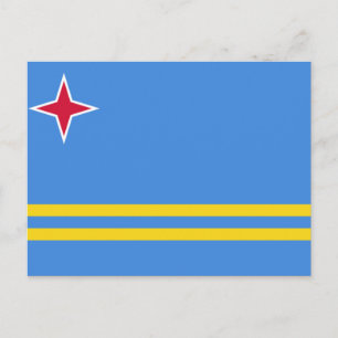 Flagge von Aruba Postkarte