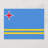 Flagge von Aruba Postkarte (Vorderseite)