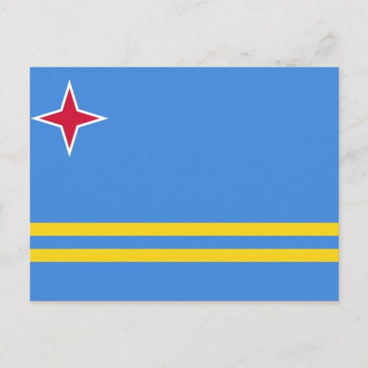 Flagge von Aruba Postkarte (Vorderseite)