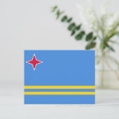Flagge von Aruba Postkarte (Stehend Vorderseite)