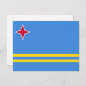 Flagge von Aruba Postkarte (Vorne/Hinten)