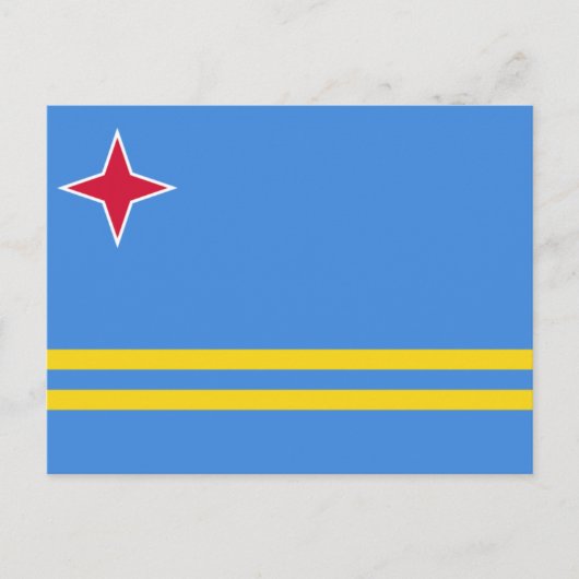 Flagge von Aruba Postkarte (Vorderseite)