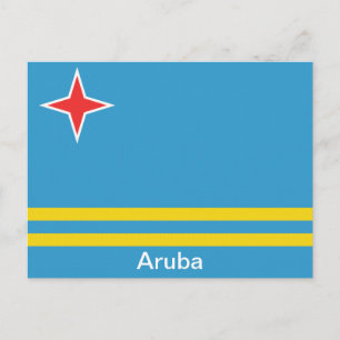 Flagge von Aruba Postkarte