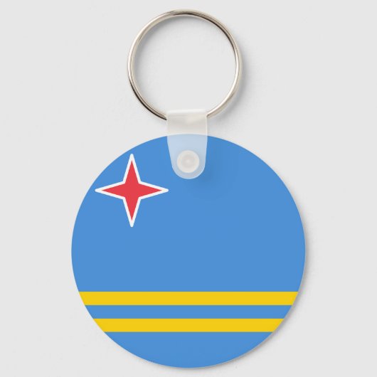 Flagge von Aruba Schlüsselanhänger (Vorderseite)