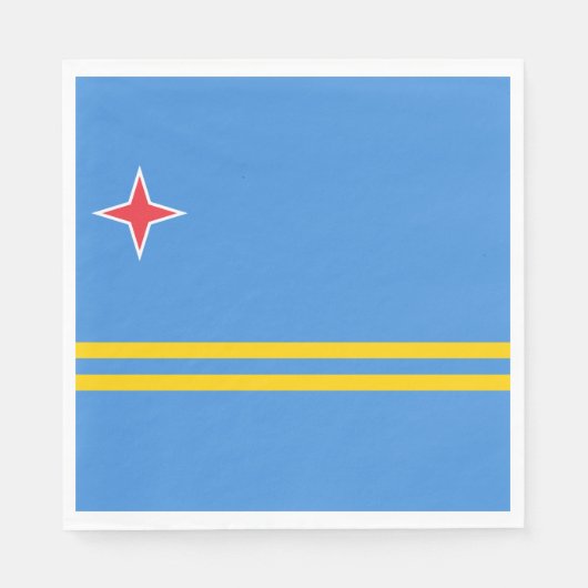 Flagge von Aruba Serviette (Vorderseite)