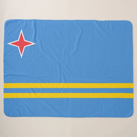 Flagge von Aruba Sherpadecke (Vorderseite (Horizontal))