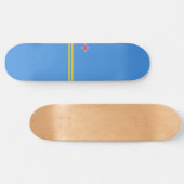 Flagge von Aruba Skateboard (Horizontal)
