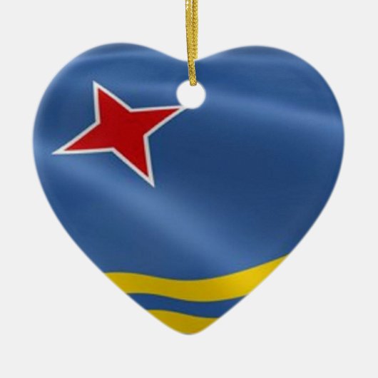 Flagge von Aruba-Verzierung Keramikornament (Vorne)