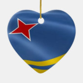 Flagge von Aruba-Verzierung Keramikornament (Hinten)