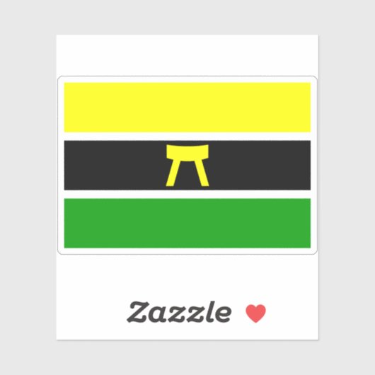 Flagge von Ashanti, Afrika Aufkleber (Blatt)