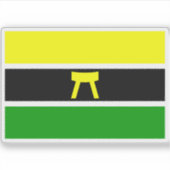 Flagge von Ashanti, Afrika Aufkleber (Vorderseite)