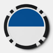 Flagge von Assen Pokerchips (Rückseite)
