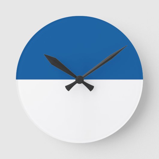 Flagge von Assen Runde Wanduhr (Vorderseite)