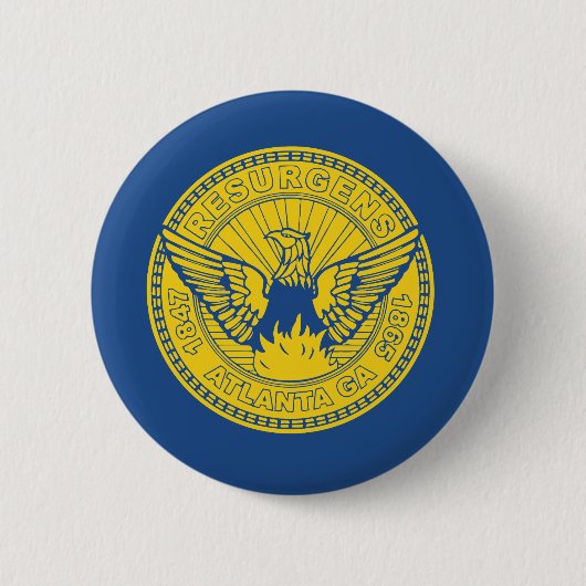 Flagge von Atlanta, Georgia Button (Vorderseite)
