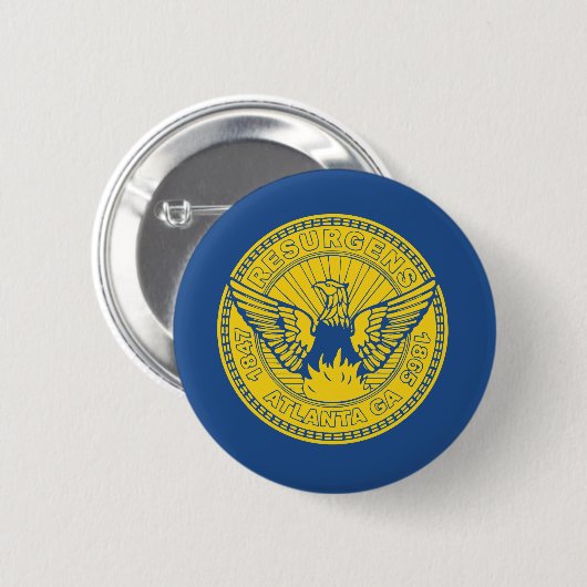Flagge von Atlanta, Georgia Button (Vorne & Hinten)