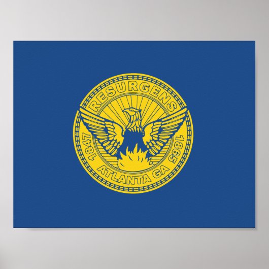 Flagge von Atlanta, Georgia Poster (Vorne)