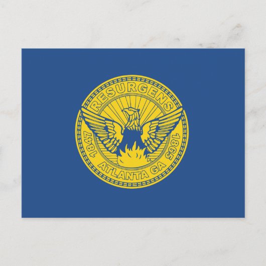 Flagge von Atlanta, Georgia Postkarte (Vorderseite)