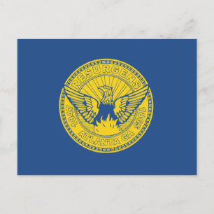 Flagge von Atlanta, Georgia Postkarte