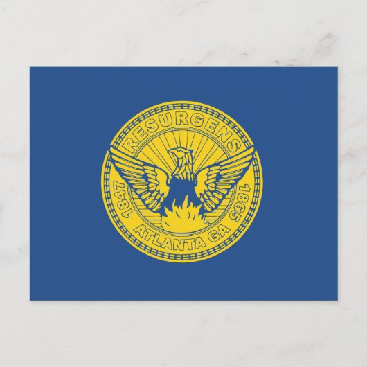 Flagge von Atlanta, Georgia Postkarte (Vorderseite)