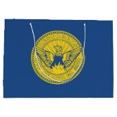 Flagge von Atlanta, Georgien Große Geschenktasche Große Geschenktüte (Rückseite)