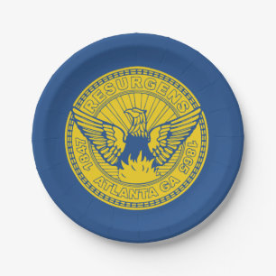 Flagge von Atlanta, georgische Papiertafel Pappteller