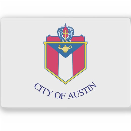 Flagge von Austin, Texas Aufkleber (Vorderseite)