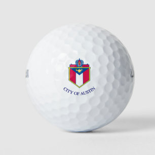 Flagge von Austin, Texas Golfball