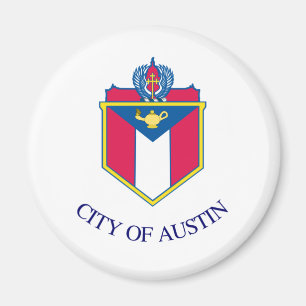 Flagge von Austin, Texas Magnet