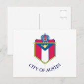 Flagge von Austin, Texas Postkarte (Vorne/Hinten)