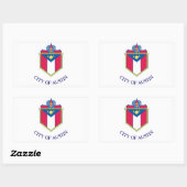 Flagge von Austin, Texas Rechteckiger Aufkleber (Blatt)