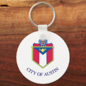 Flagge von Austin, Texas Schlüsselanhänger (Vorderseite)