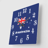 Flagge von Australien Quadratische Wanduhr (Winkel)