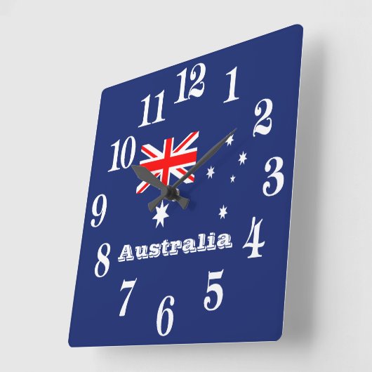 Flagge von Australien Quadratische Wanduhr (Winkel)