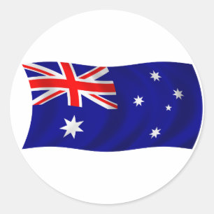 Flagge von Australien Runder Aufkleber