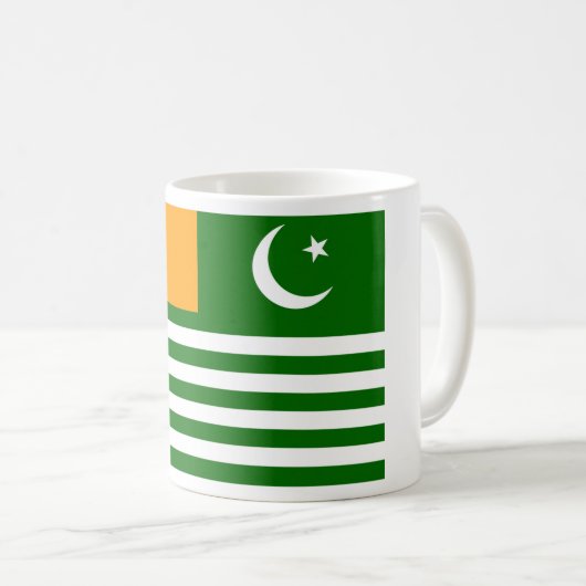 Flagge von Azad Kaschmir Kaffeetasse (VorderseiteRechts)