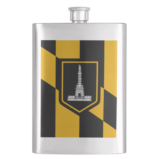 Flagge von Baltimore, Maryland Hip Flask Flachmann (Vorderseite)