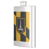Flagge von Baltimore, Maryland Hip Flask Flachmann (Links)