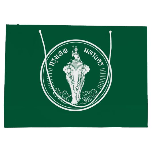 Flagge von Bangkok, Thailand Große Geschenktasche Große Geschenktüte (Rückseite)