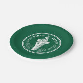 Flagge von Bangkok, thailändische Teller (Schrägansicht)