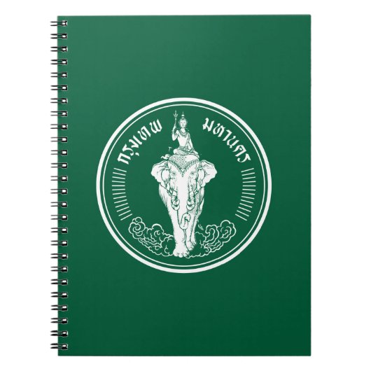 Flagge von Bangkok, thailändisches Notebook Notizblock (Vorderseite)