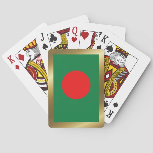 Flagge von Bangladesch Spielkarten (Rückseite)