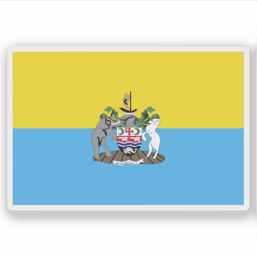 Flagge von Banjul, Republik Gambia Aufkleber (Vorderseite)