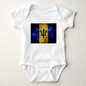 Flagge von Barbados Baby Strampler (Vorderseite)