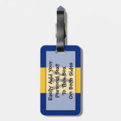 Flagge von Barbados Easy ID Persönlich Gepäckanhänger (Rückseite vertikal)