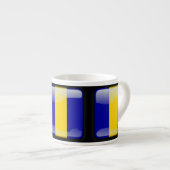 Flagge von Barbados Espressotasse (Vorderseite Rechts)